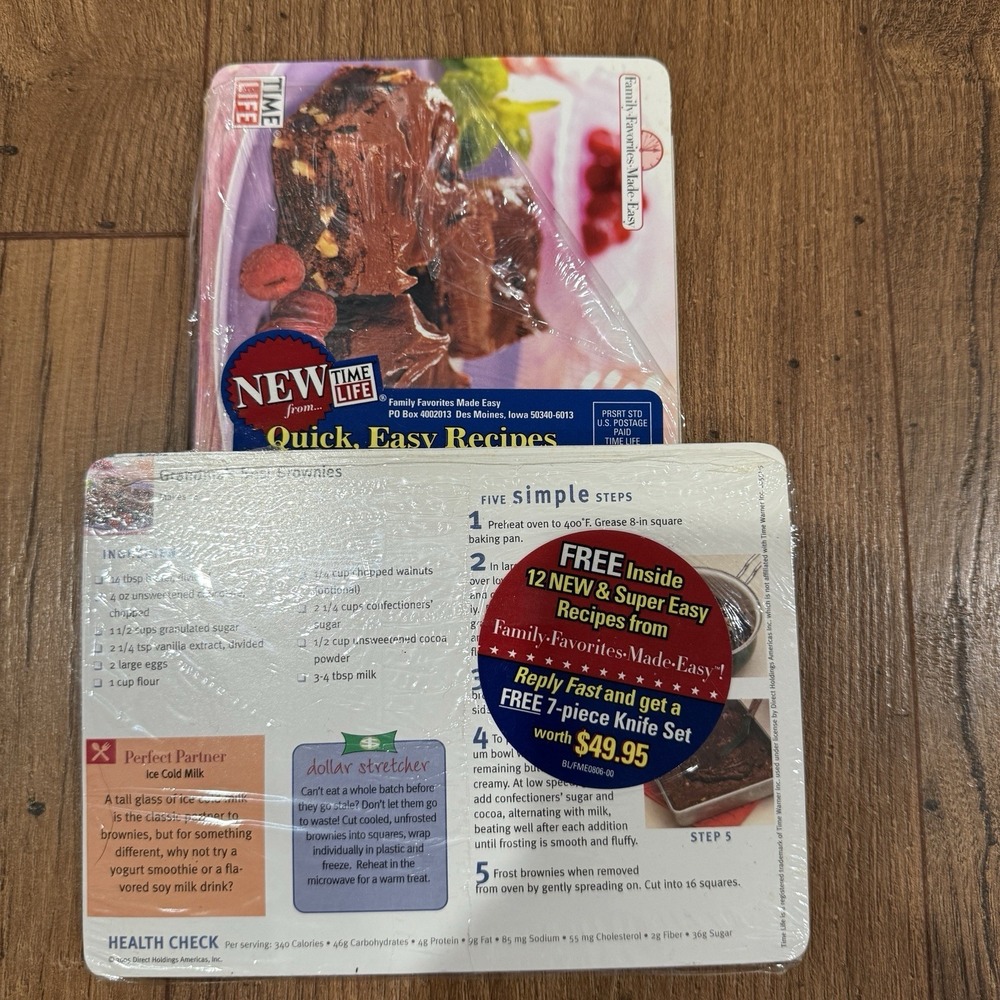 Time Life Recipe Cards‎ Vtg 2 packs NEW Vintage